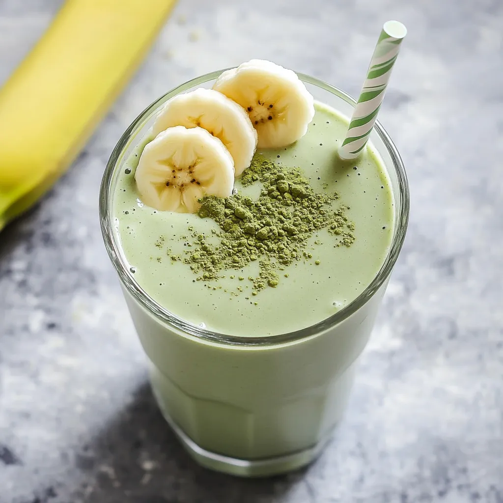 Frischer Bananen-Matcha