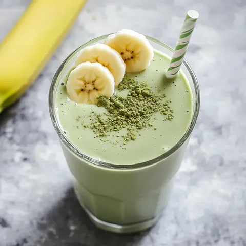 Frischer Bananen-Matcha