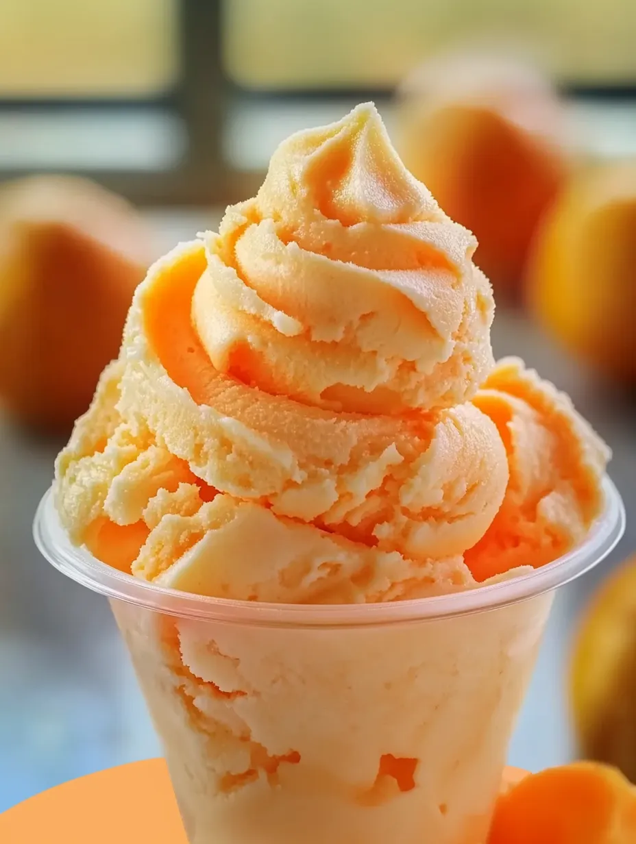 Hausgemachtes Orangen-Soda-Sorbet