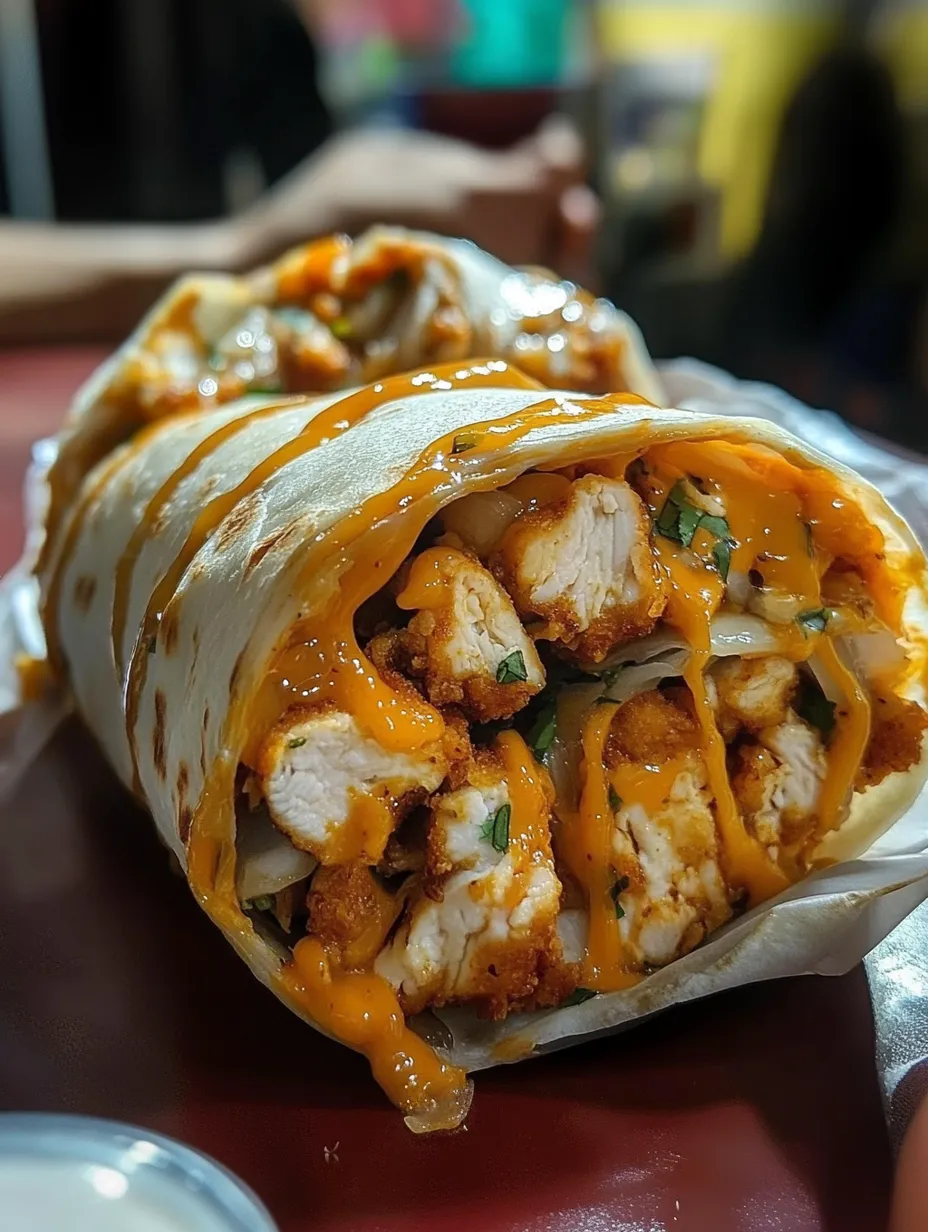 Hausgemachte Käse-Knoblauch-Hähnchen-Wraps