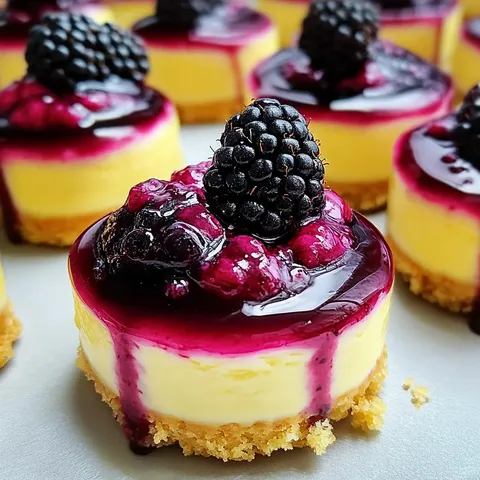 Mini Zitronen Himbeer Brombeer Käsekuchen