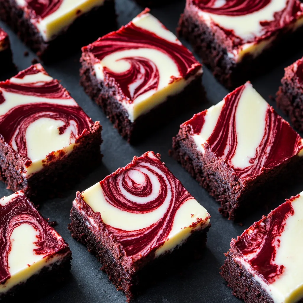 Rote Samt-Käsekuchen-Brownies
