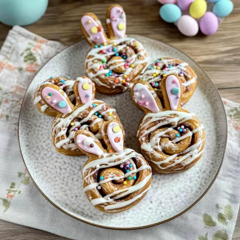 Schnelle Osterhase Zimtschnecken