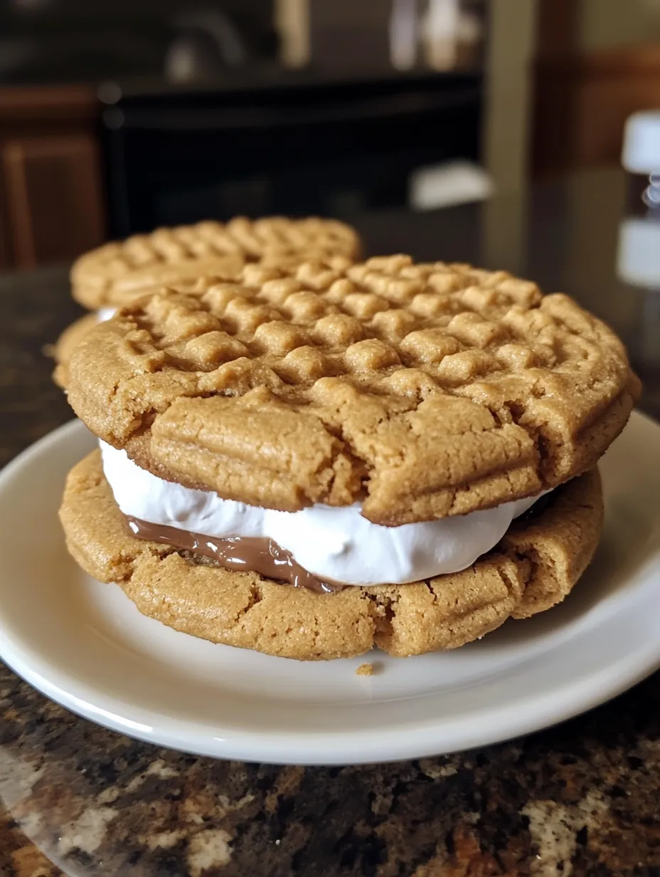 Erdnussbutter S'mores Sandwich-Kekse hausgemacht