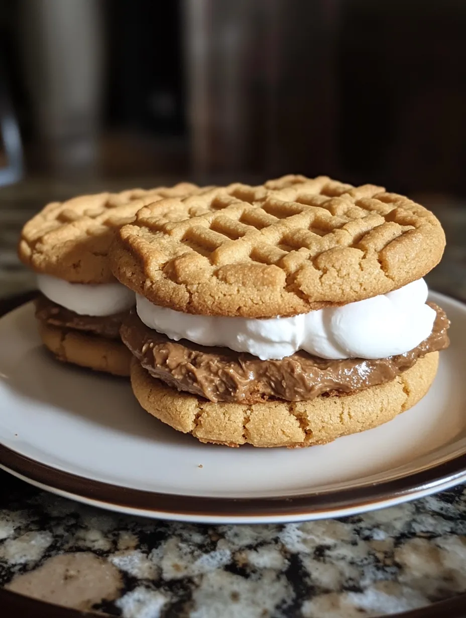 Einfache Erdnussbutter S'mores Sandwich-Kekse