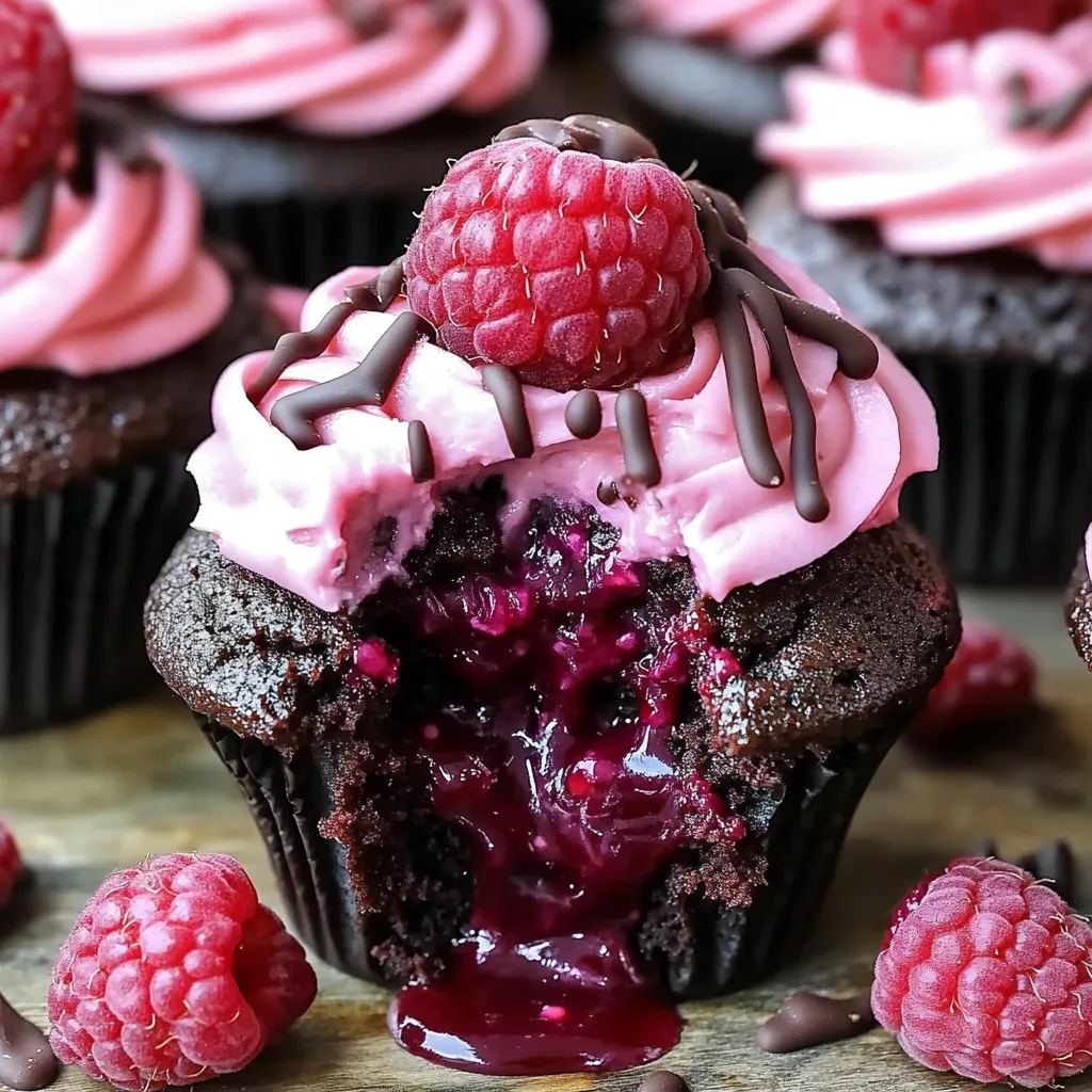 Himbeer-Schoko-Vulkan-Muffins