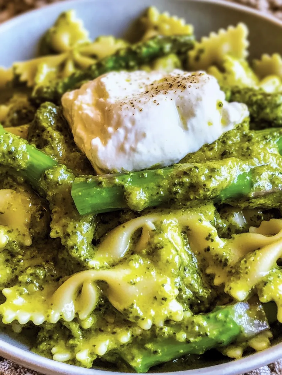 Cremige Pasta mit Bärlauch, grünem Spargel & Burrata