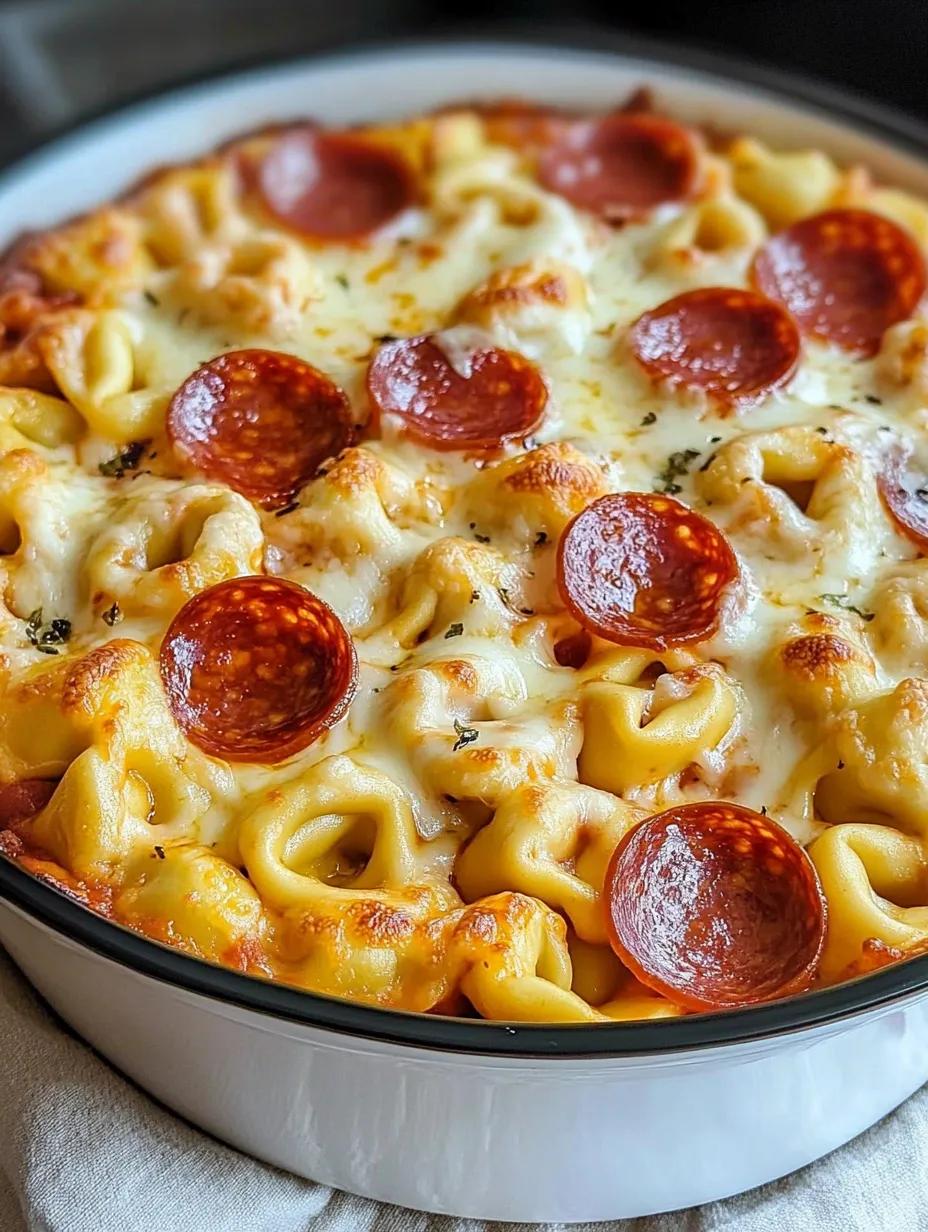 Einfacher Tortellini-Pizza-Auflauf