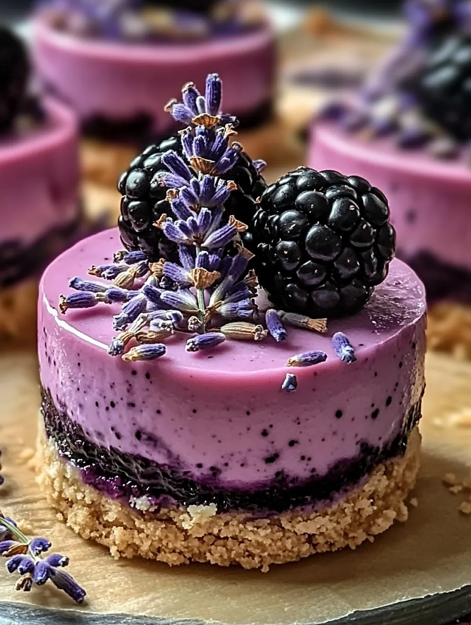 Köstliche Brombeer-Lavendel-Käsekuchen