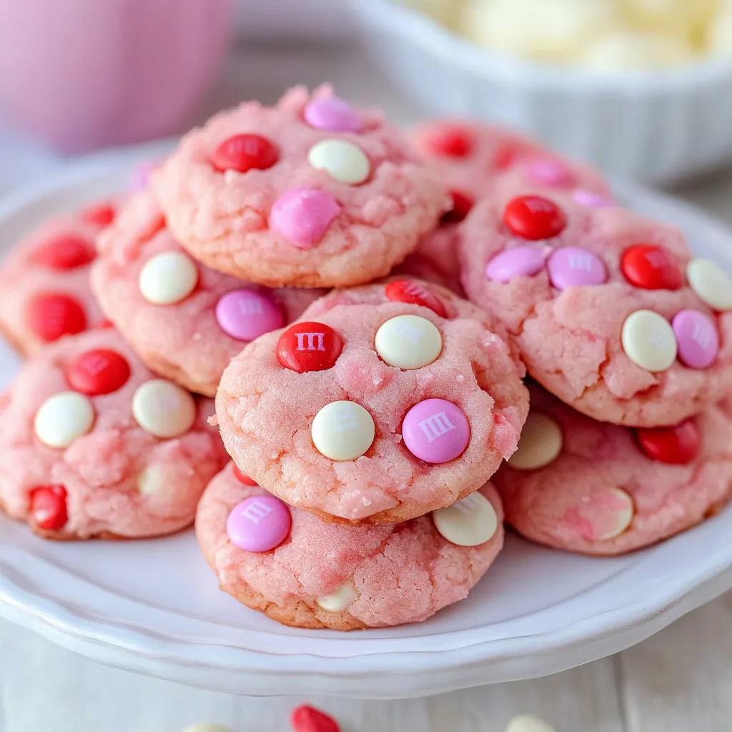Einfach Erdbeer Cookies mit Cake Mix