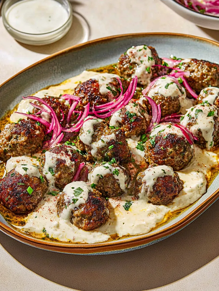 Türkische Frikadellen in Joghurtsoße