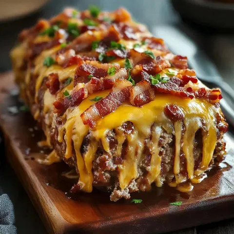 Hackbraten mit Bacon und Käse