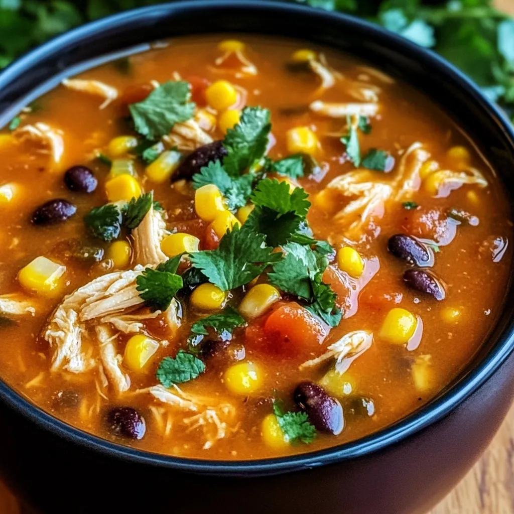 Einfache Hühnchen-Enchilada-Suppe