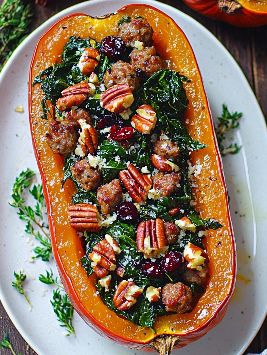 Wurst-Gefüllter Butternutkürbis