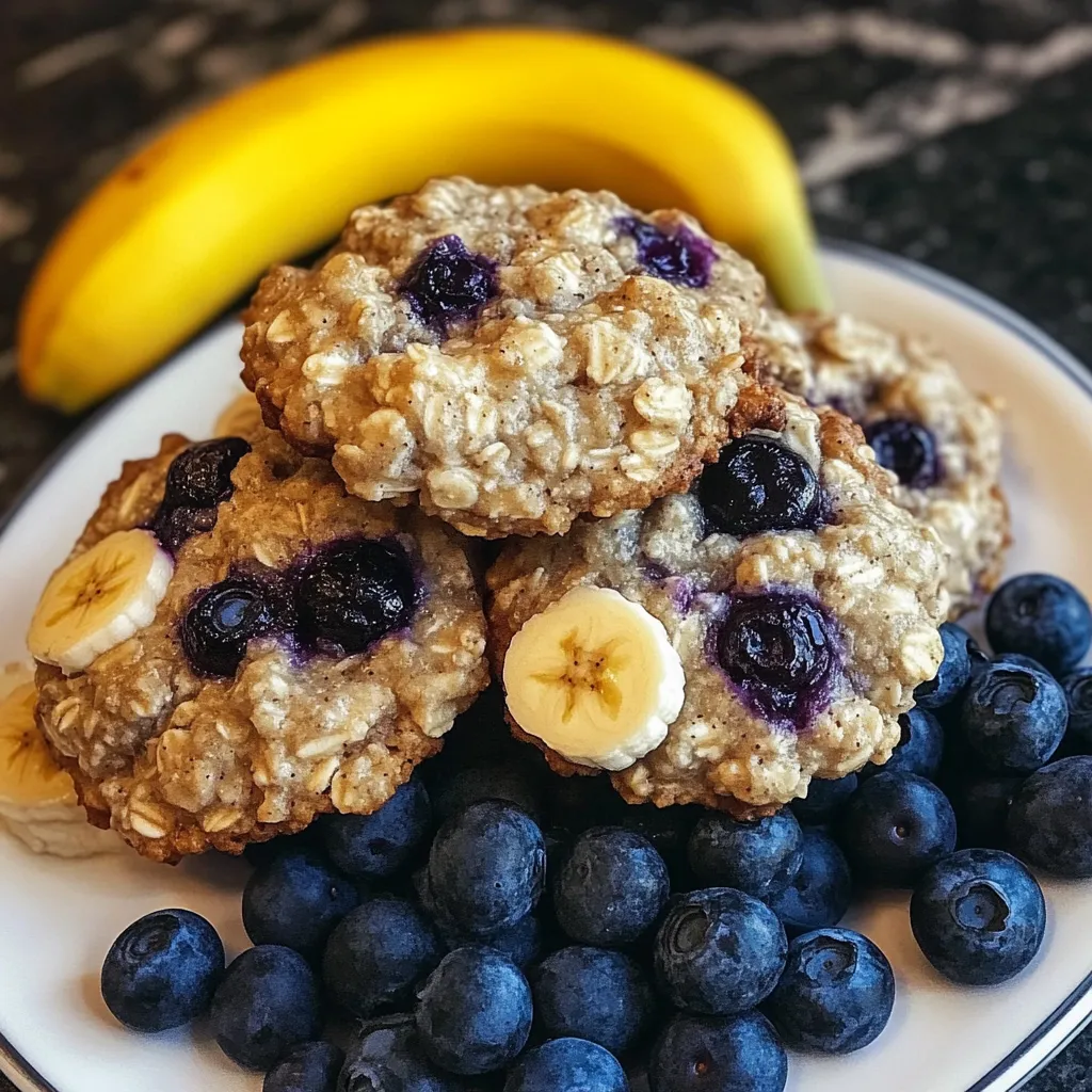 Bananen Blaubeeren Kekse