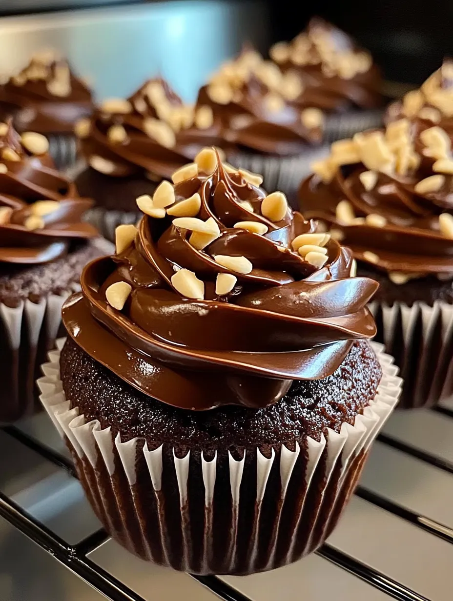Schokoladen-Fudge-Cupcakes selbstgemacht