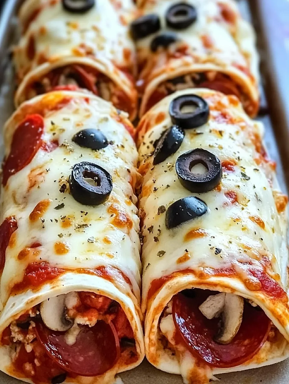 Gebackene Pizza-Wraps Rezept