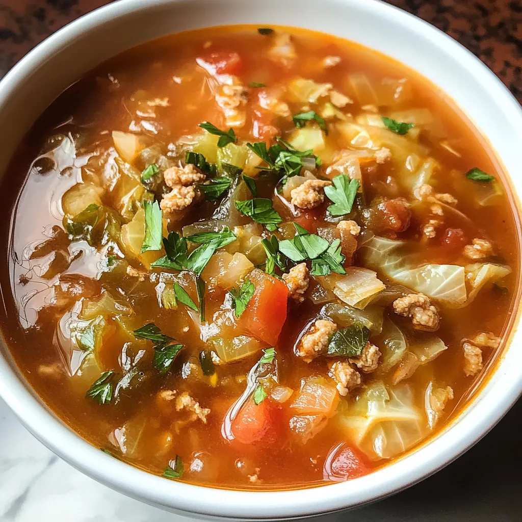 Wärmende Kohlrouladensuppe