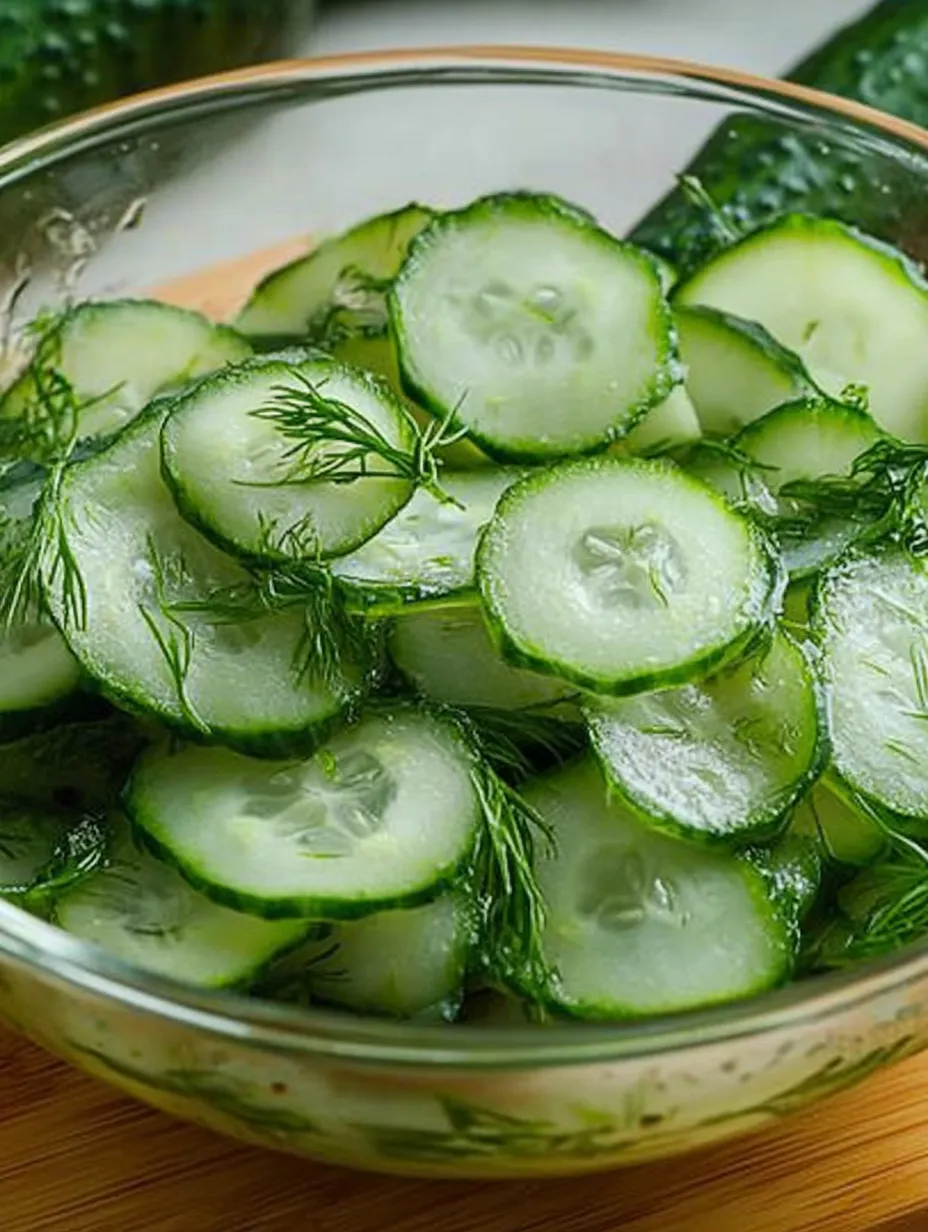 Klassischer Gurkensalat mit Dill-Dressing