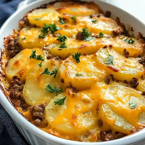 Leckerer Auflauf mit Hackfleisch und Kartoffeln