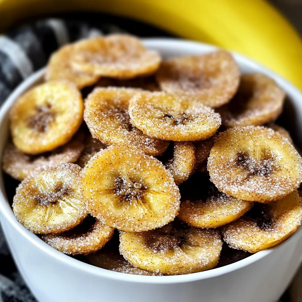 Knusprige Zimt-Bananenchips aus der Luftfritteuse