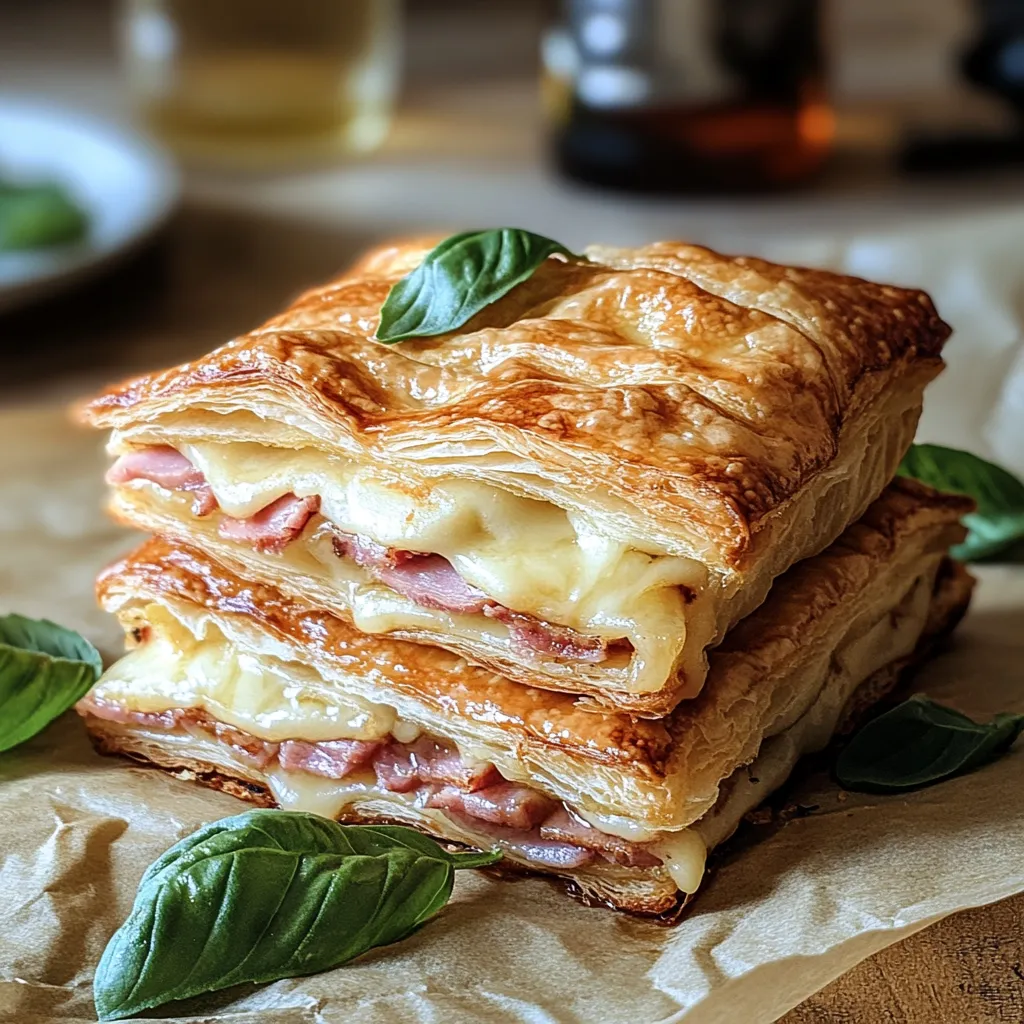 Italienischer Croissantteig Sandwich Auflauf