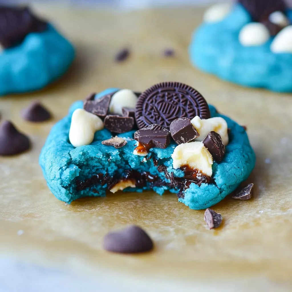 Blaue Monster-Kekse