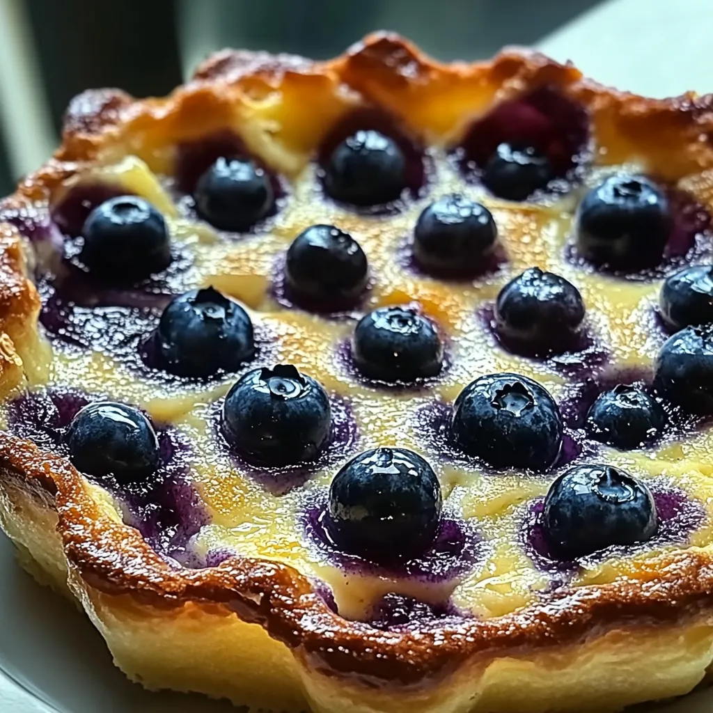 Blaubeer Zitronen Ofenpfannkuchen