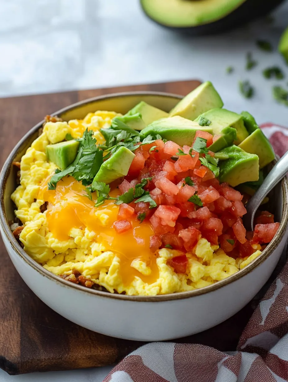 Kohlenhydratarme herzhafte Frühstücks-Burrito-Schale