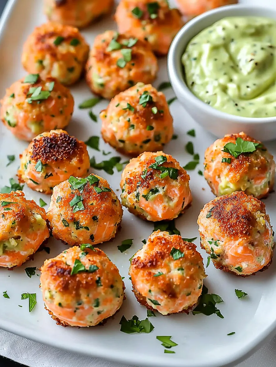 Knusprige Lachsbällchen mit Dip