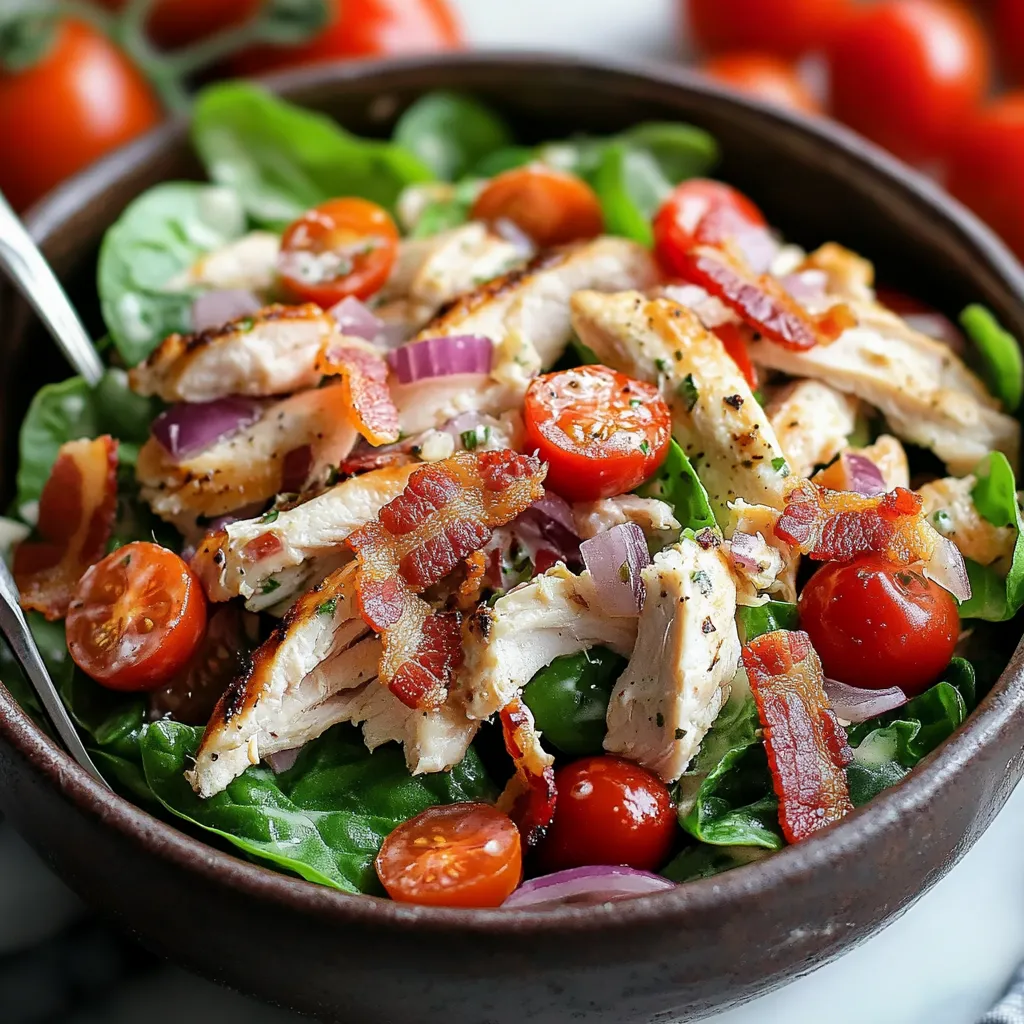 Einfaches BLT-Hähnchensalat Rezept