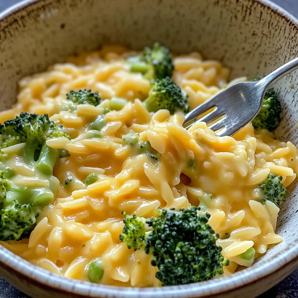 Cremiges Eintopf Brokkoli-Cheddar-Orzo: Schnell & Lecker!