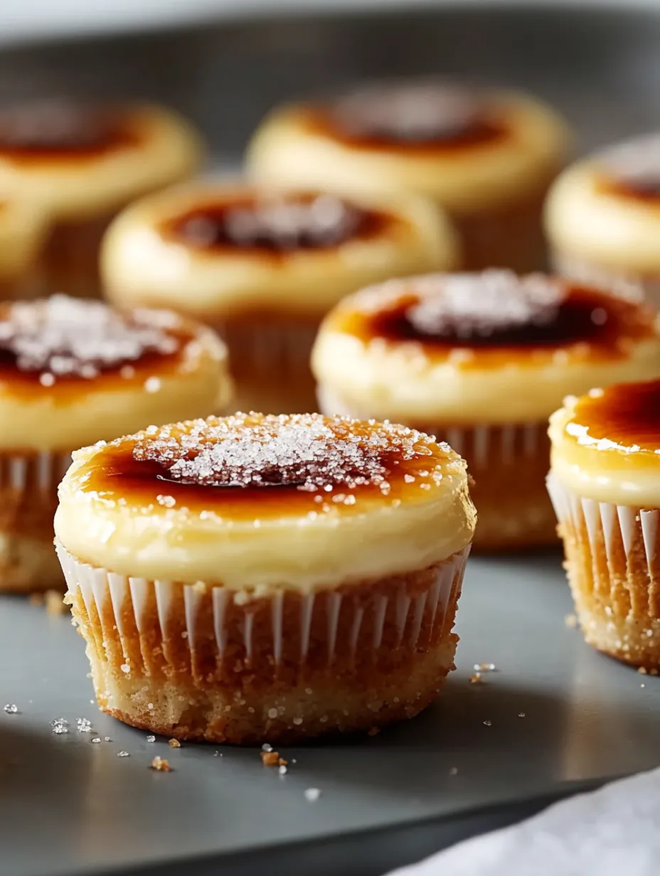 Vanilla Bean Crème Brûlée Mini Cheesecake Cupcakes Recipe