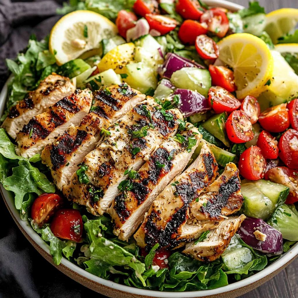 Zitronen-Kräuter-Hähnchensalat