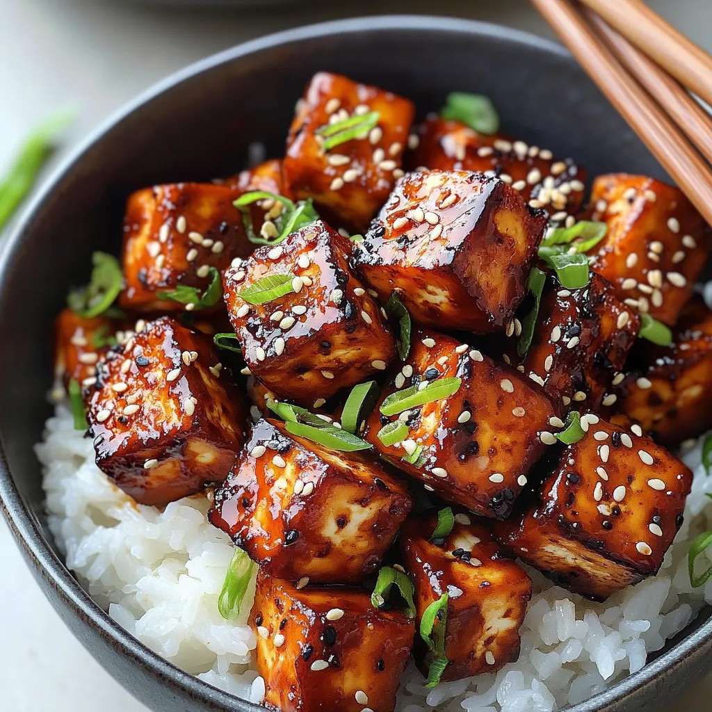 Knuspriger koreanischer Tofu mit Gochujang