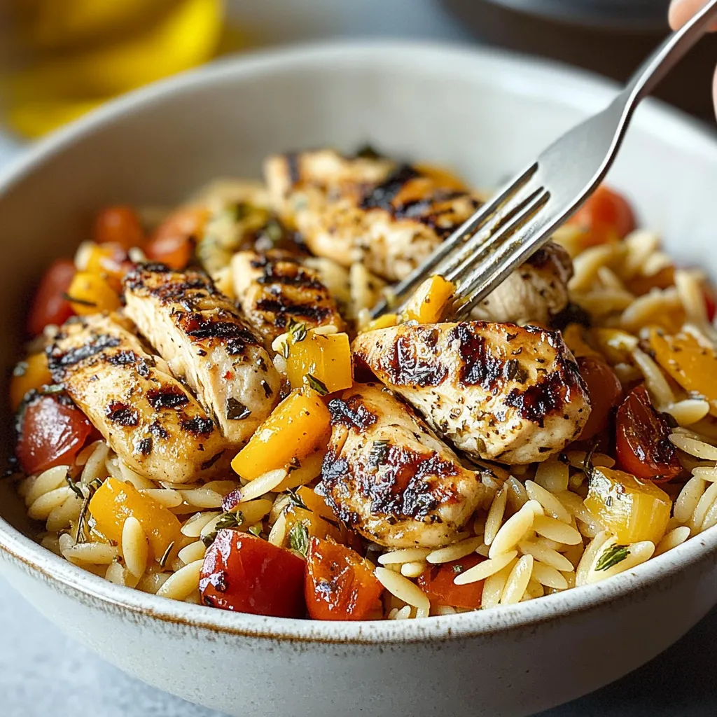 Mediterranes One-Pot-Gericht mit Huhn und Orzo
