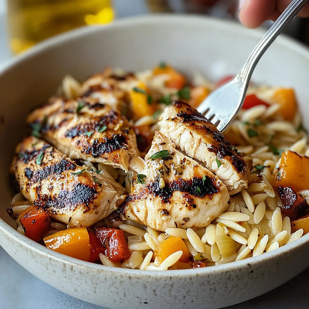 Mediterranes Hähnchen mit Orzo