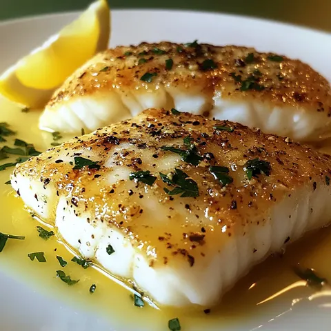 Zarte Zitronenbutter Kabeljau