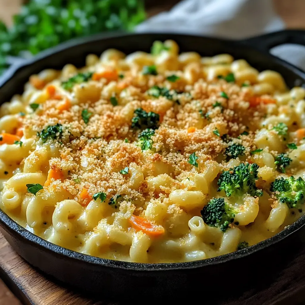 Einfache Ein-Topf Gemüse-Makkaroni mit Käse