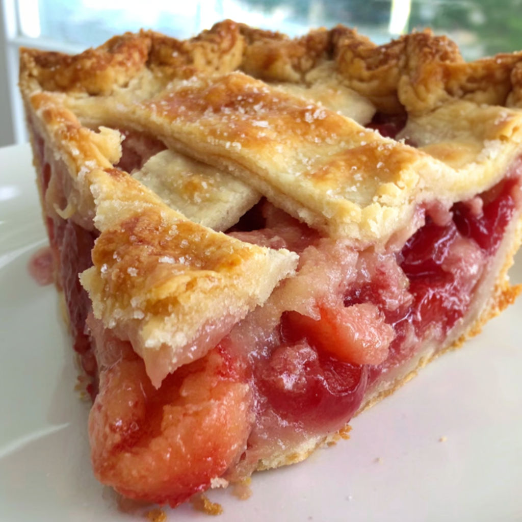 Ein Stück Torte mit einer Kirsche obendrauf.