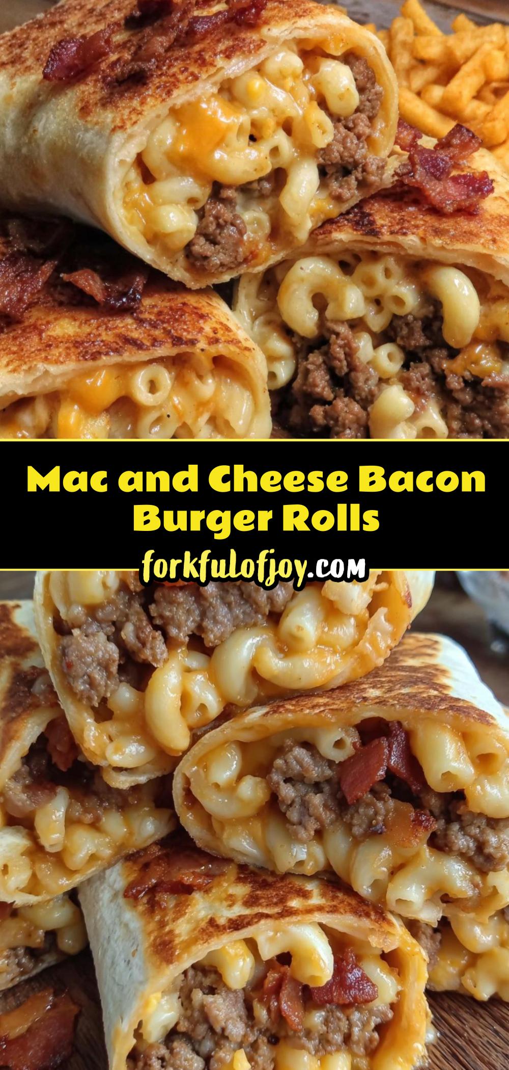 Vorlage von Mac und Cheese Burger Rolls