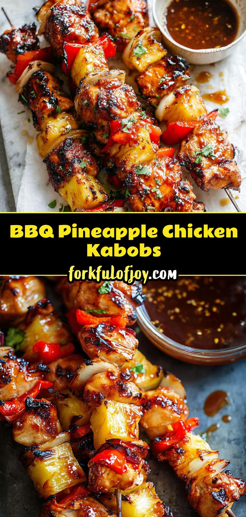 Vorlage der BBQ Ananas Huhn Spieße