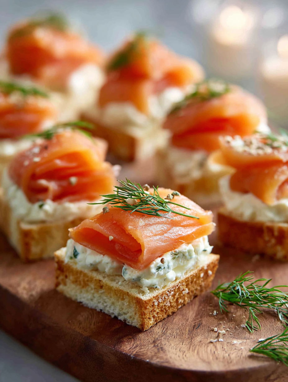 Ein Teller mit einem Stück Brot und einer Scheibe Lachs.