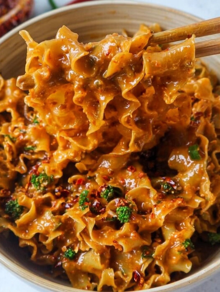 Eine Schüssel mit Essen und einem Löffel darin.