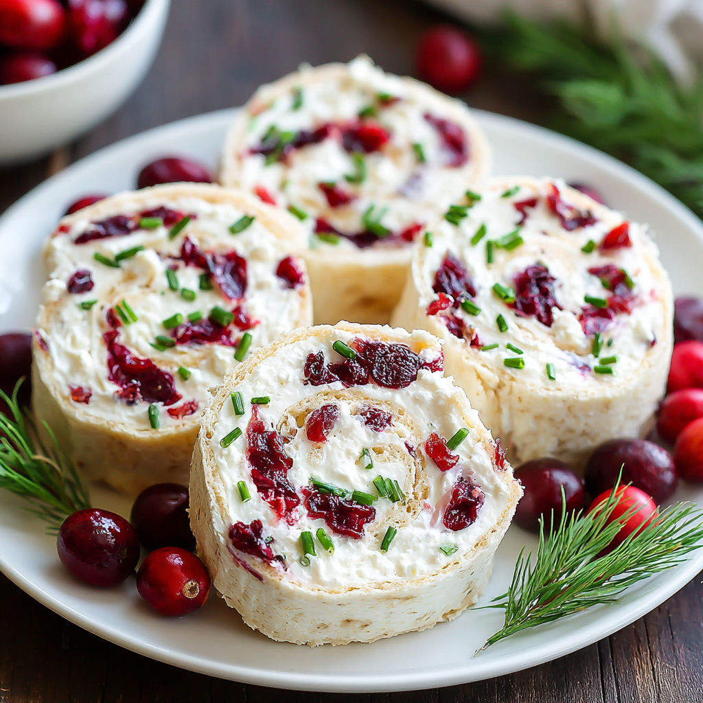 Ein Teller mit Cranberry-Tortillas.