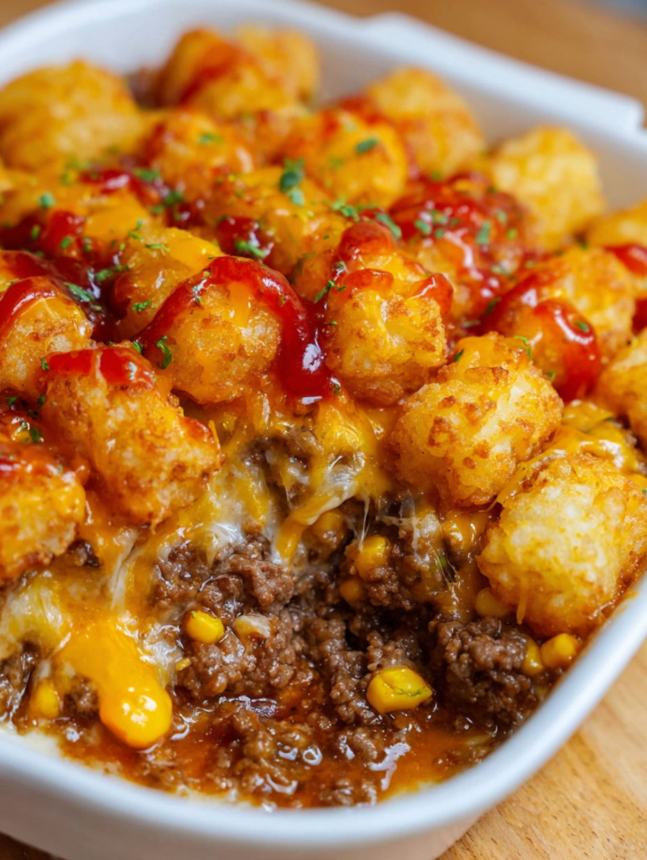 Ein köstlich aussehender Cowboy-Auflauf.