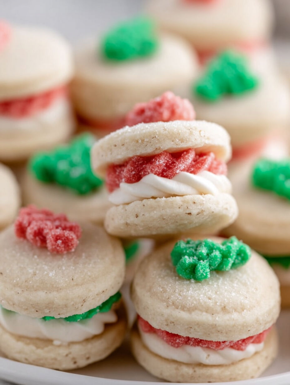Mini Weihnachts-Sandwichkekse.