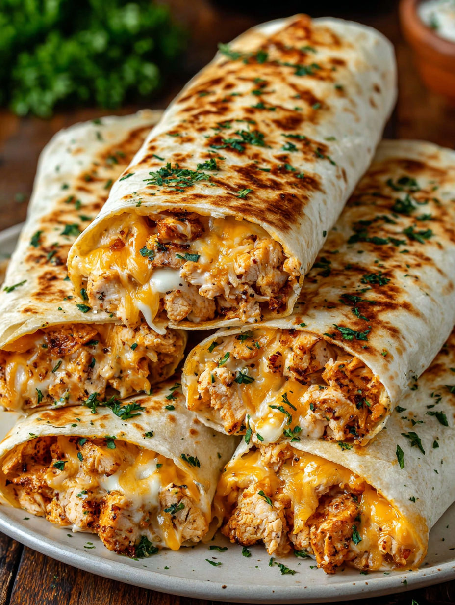 Ein Teller mit einem Burrito.