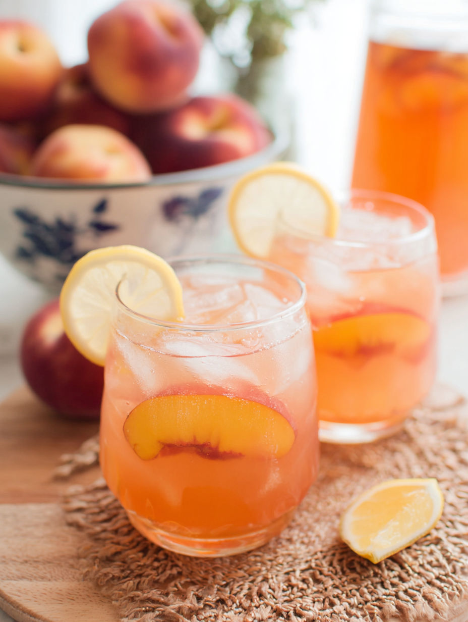Zwei Gläser Limonade mit Zitronenscheiben.