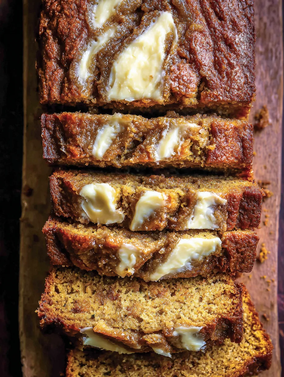 Drei Scheiben Brot mit Butter obendrauf.
